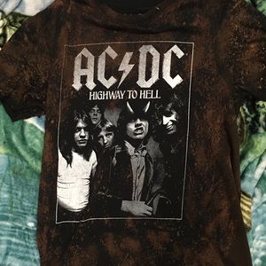 Acid wash tee AC/DC